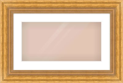 Gold Reverse Frame for 500 × 250mm artwork, with Smooth White Single Mount