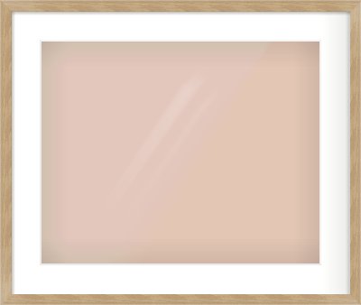 Oak Veneer Flat Frame for 500 × 400mm artwork, with Smooth White Single Mount