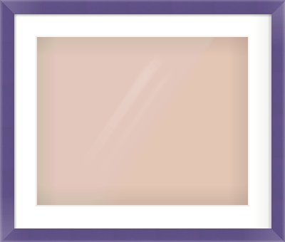 Purple Paint Flat Frame for 500 × 400mm artwork, with Smooth White Single Mount