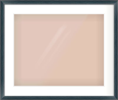 Aqua Blue Stain Cushion Frame for 500 × 400mm artwork, with Smooth White Single Mount