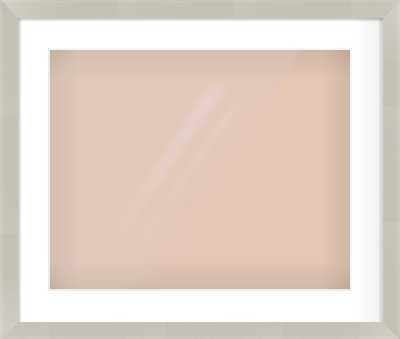 Grey Flat Frame for 500 × 400mm artwork, with Smooth White Single Mount