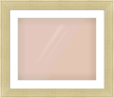 Silver Flat Frame for 500 × 400mm artwork, with Smooth White Single Mount