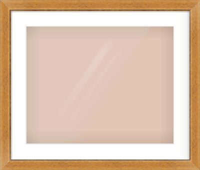 Rustic Medium Oak Reverse Frame for 500 × 400mm artwork, with Smooth White Single Mount