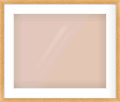 Oak Veneer Flat Frame for 500 × 400mm artwork, with Smooth White Single Mount