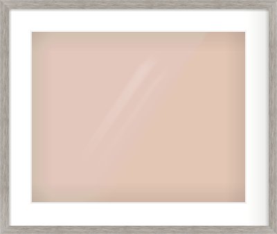Grey Wood Grain Flat Frame for 500 × 400mm artwork, with Smooth White Single Mount