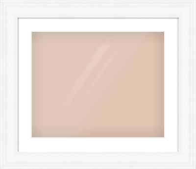 White Scoop Frame for 500 × 400mm artwork, with Smooth White Single Mount