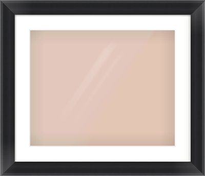 Black Cushion Frame for 500 × 400mm artwork, with Smooth White Single Mount