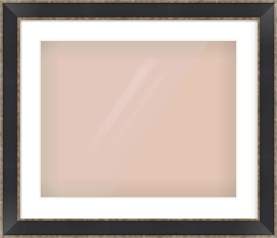 Black & Champagne Silver Bevel Frame for 500 × 400mm artwork, with Smooth White Single Mount
