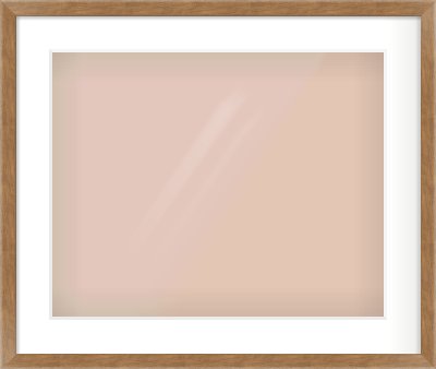 Brushed Bronze with Black Sides Flat Frame for 500 × 400mm artwork, with Smooth White Single Mount