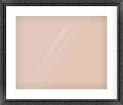 Black Cushion Frame for 500 × 400mm artwork, with Smooth White Single Mount