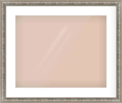 Silver Dome Frame for 500 × 400mm artwork, with Smooth White Single Mount