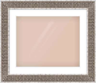 Silver Flat Frame for 500 × 400mm artwork, with Smooth White Single Mount