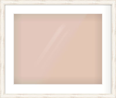 White Scoop Frame for 500 × 400mm artwork, with Smooth White Single Mount