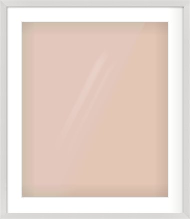 Silver Flat Frame for 50 × 60cm artwork, with Smooth White Single Mount