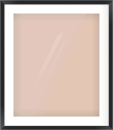 Black/Silver Flat Frame for 50 × 60cm artwork, with Smooth White Single Mount