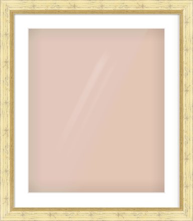 Gold Reverse Frame for 50 × 60cm artwork, with Smooth White Single Mount