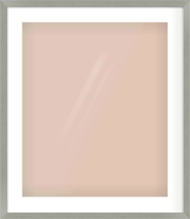Pale Grey Flat Frame for 50 × 60cm artwork, with Smooth White Single Mount