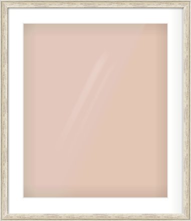 Champagne Silver with Black Sides Cushion Frame for 50 × 60cm artwork, with Smooth White Single Mount
