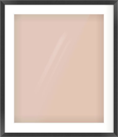 Black Flat Frame for 50 × 60cm artwork, with Smooth White Single Mount