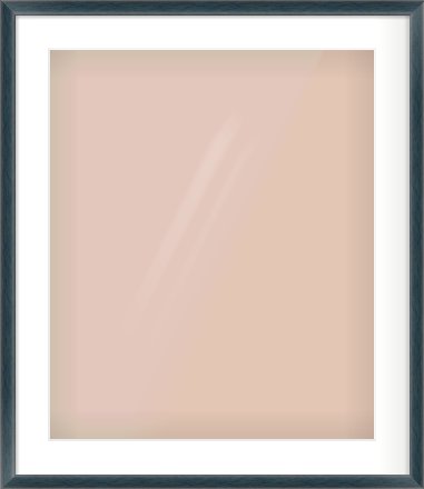 Aqua Blue Stain Cushion Frame for 50 × 60cm artwork, with Smooth White Single Mount