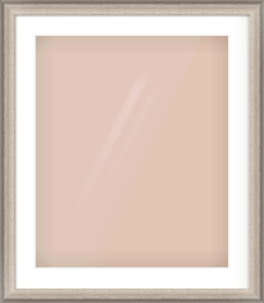 Champagne Silver Scoop Frame for 50 × 60cm artwork, with Smooth White Single Mount