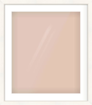 Cream Flat Frame for 50 × 60cm artwork, with Smooth White Single Mount