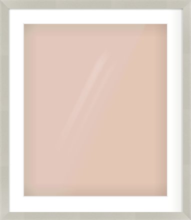 Grey Flat Frame for 50 × 60cm artwork, with Smooth White Single Mount
