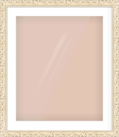 White Decorative Frame for 50 × 60cm artwork, with Smooth White Single Mount