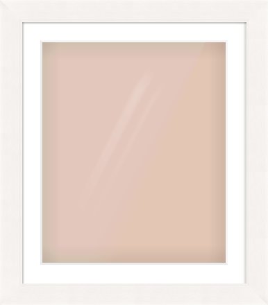White Beveled Frame for 50 × 60cm artwork, with Smooth White Single Mount