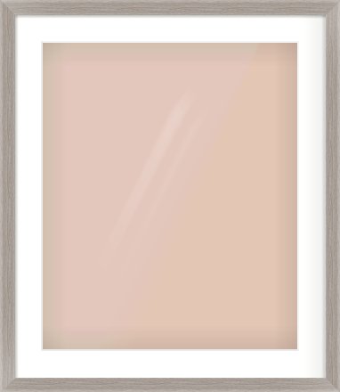 Grey Flat Frame for 50 × 60cm artwork, with Smooth White Single Mount