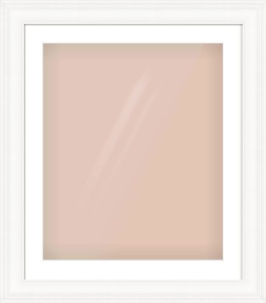 White Scoop Frame for 50 × 60cm artwork, with Smooth White Single Mount