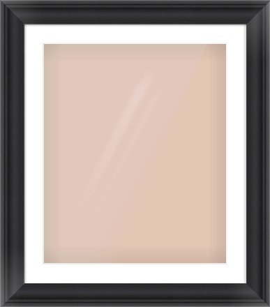 Black Scoop Frame for 50 × 60cm artwork, with Smooth White Single Mount