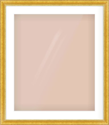 Gold Reverse Frame for 50 × 60cm artwork, with Smooth White Single Mount