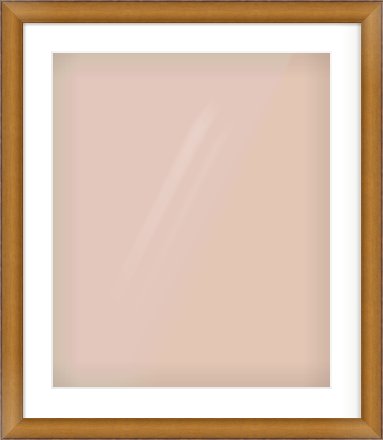 Bronze Cushion Frame for 50 × 60cm artwork, with Smooth White Single Mount