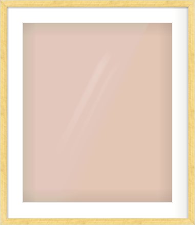 Brushed Gold with Black Sides Flat Frame for 50 × 60cm artwork, with Smooth White Single Mount