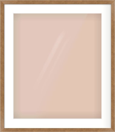 Brushed Bronze with Black Sides Flat Frame for 50 × 60cm artwork, with Smooth White Single Mount