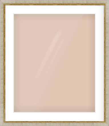 Silver Foil Flat Frame for 50 × 60cm artwork, with Smooth White Single Mount