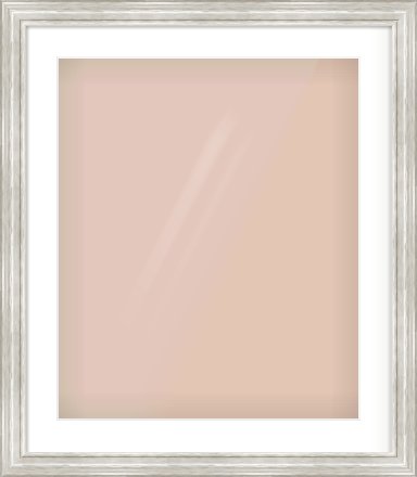 Silver Scoop Frame for 50 × 60cm artwork, with Smooth White Single Mount