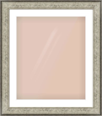 Silver Flat Frame for 50 × 60cm artwork, with Smooth White Single Mount