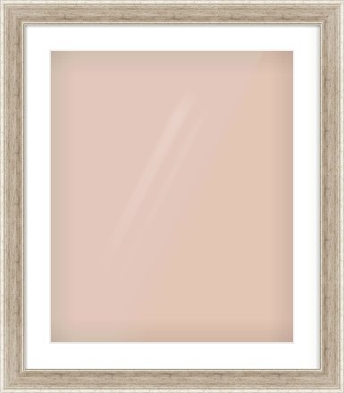 Silver Flat Frame for 50 × 60cm artwork, with Smooth White Single Mount