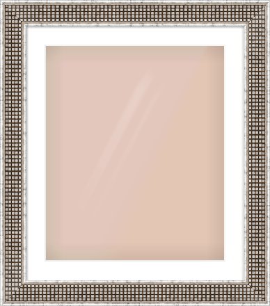 Silver Flat Frame for 50 × 60cm artwork, with Smooth White Single Mount