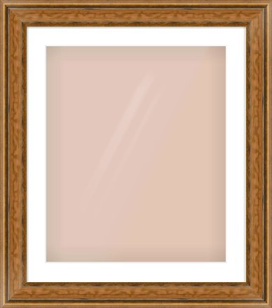 Gold Scoop Frame for 50 × 60cm artwork, with Smooth White Single Mount
