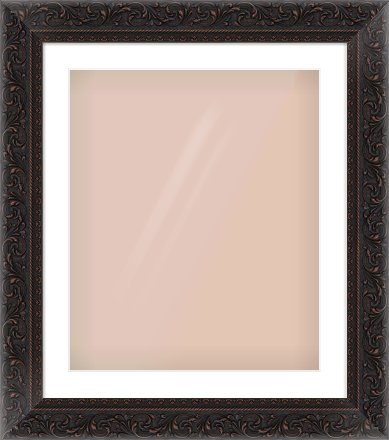 Black Reverse Frame for 50 × 60cm artwork, with Smooth White Single Mount