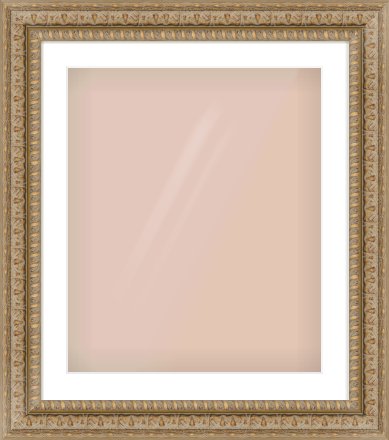 Gold Reverse Frame for 50 × 60cm artwork, with Smooth White Single Mount