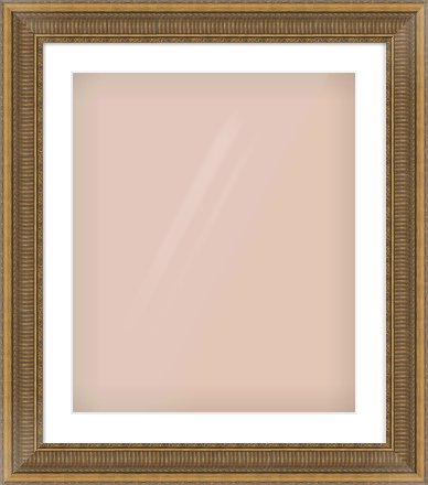Gold Scoop Frame for 50 × 60cm artwork, with Smooth White Single Mount