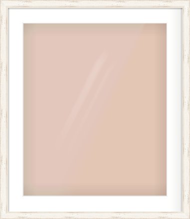 White Scoop Frame for 50 × 60cm artwork, with Smooth White Single Mount