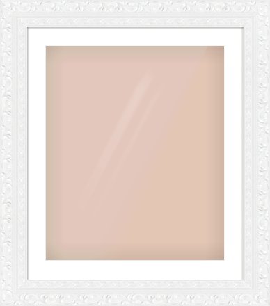 White Reverse Frame for 50 × 60cm artwork, with Smooth White Single Mount