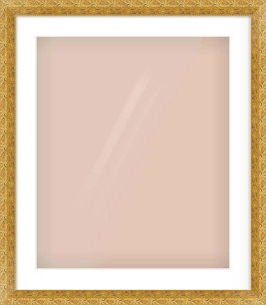 Gold Spoon Frame for 50 × 60cm artwork, with Smooth White Single Mount