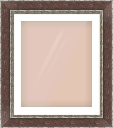 Brown Reverse Frame for 50 × 60cm artwork, with Smooth White Single Mount