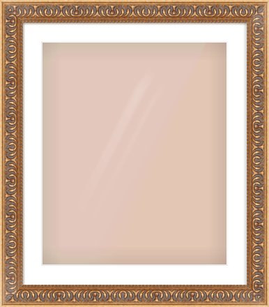 Gold Reverse Frame for 50 × 60cm artwork, with Smooth White Single Mount